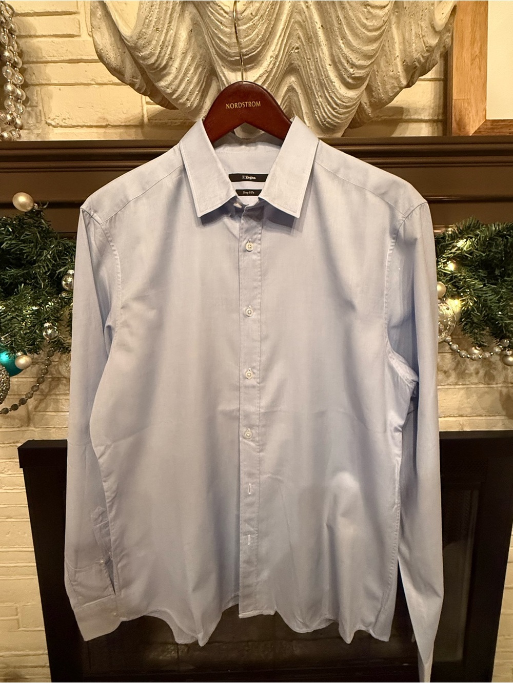 Z Zegna Light Blue Men's Dress Shirt